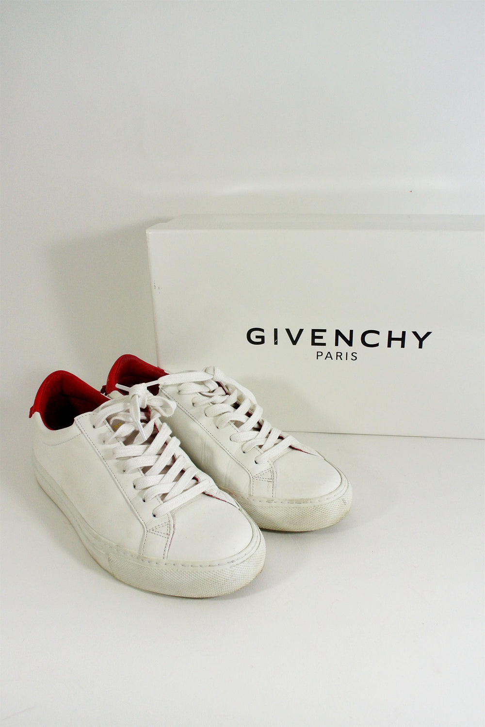 givenchy white & red urban knots sneakers
