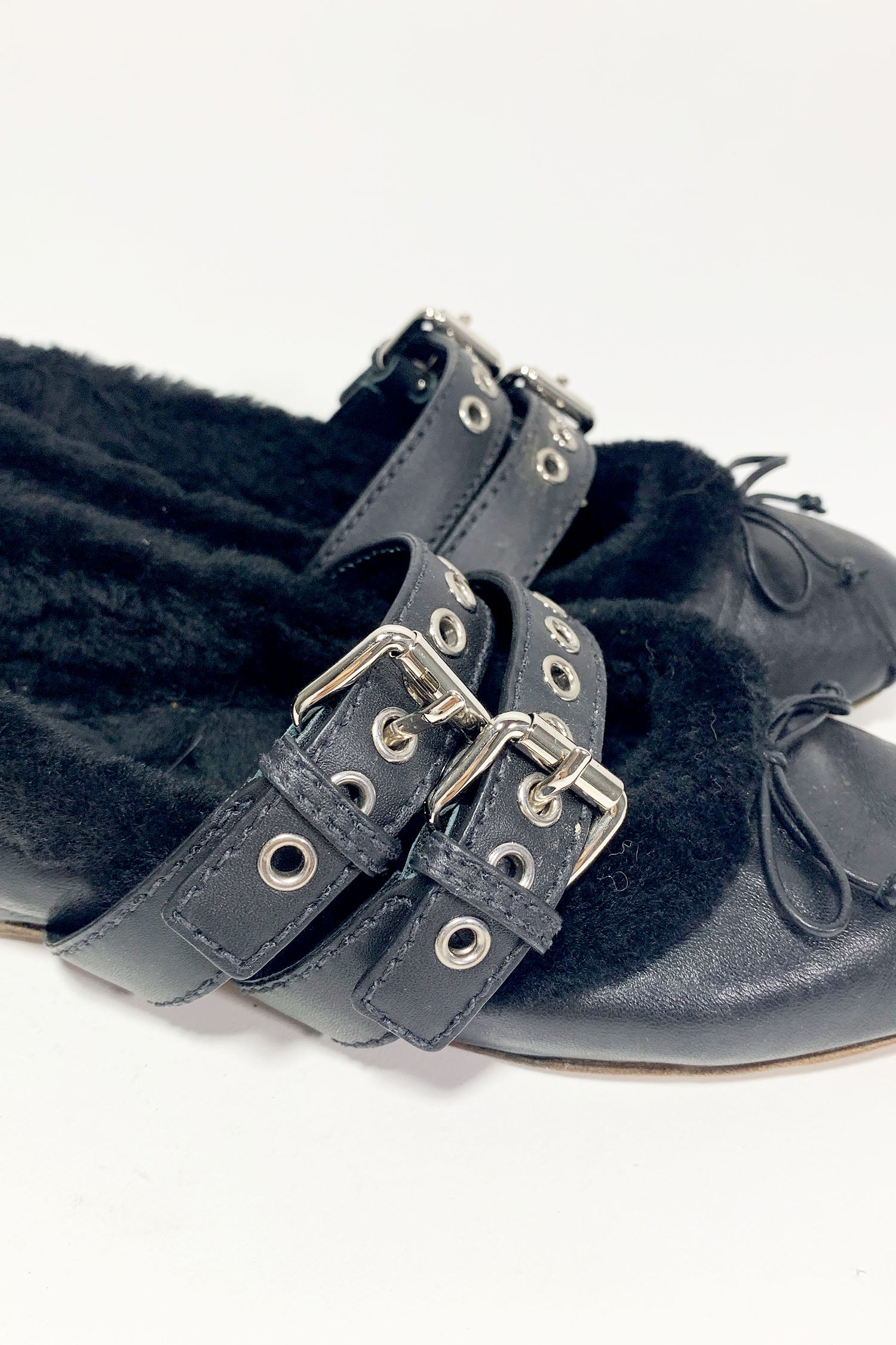 shearling lined ballet flats