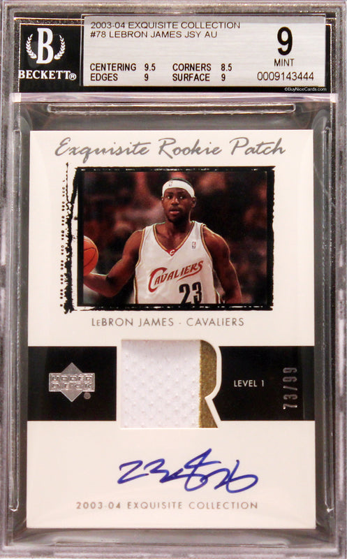 73/99 - 2003-04 Lebron James Upper Deck Exquisite RC Rookie 