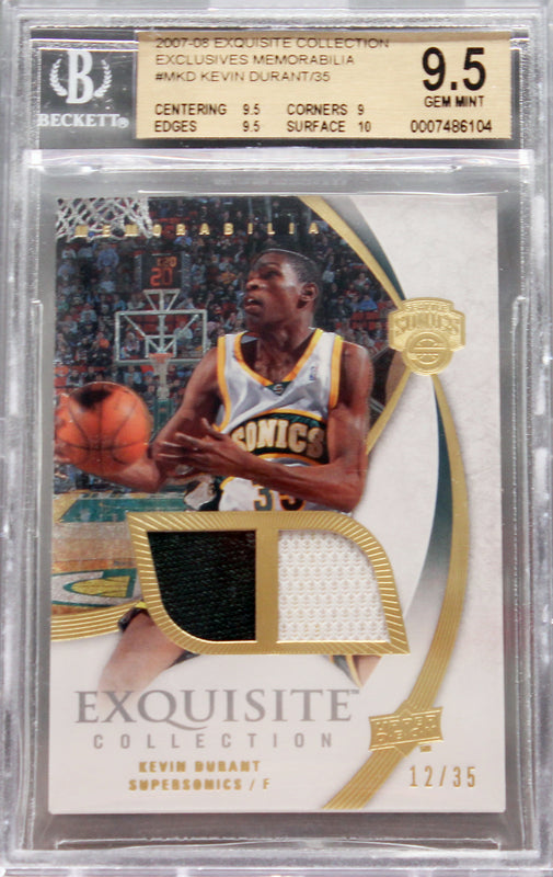 2007-08 Kevin Durant Upper Deck Exquisite Exclusives RC Patch /35 