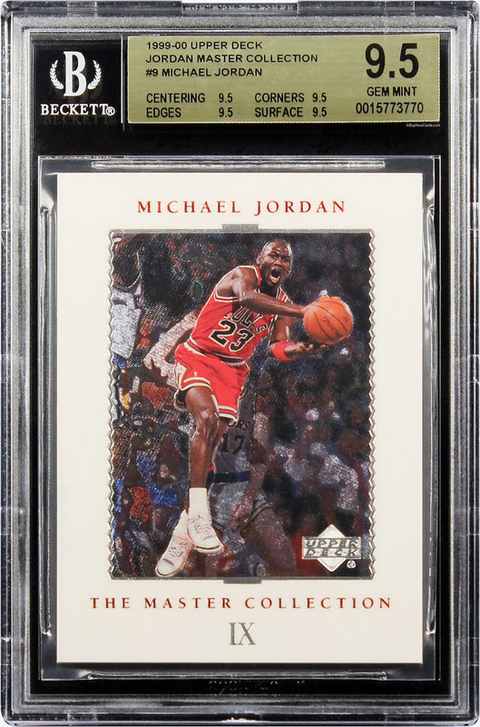 2004 Michael Jordan Upper Deck Exquisite Gold #4-J Game Worn All Star Jersey  /25 PSA 6