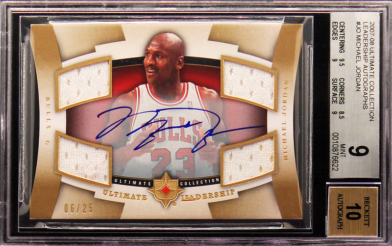 2007-08 Michael Jordan Upper Deck Ultimate Game Used Patch Auto 