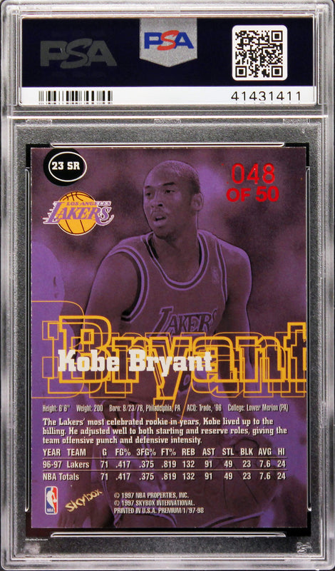 Is this 1996 Skybox Premium Kobe Bryant Rubies Parallel Rookie