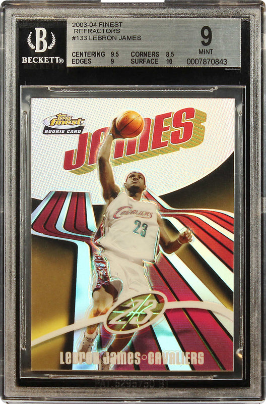 2003-04 LeBron James Topps Finest Refractor SP RC Rookie /250 #133 