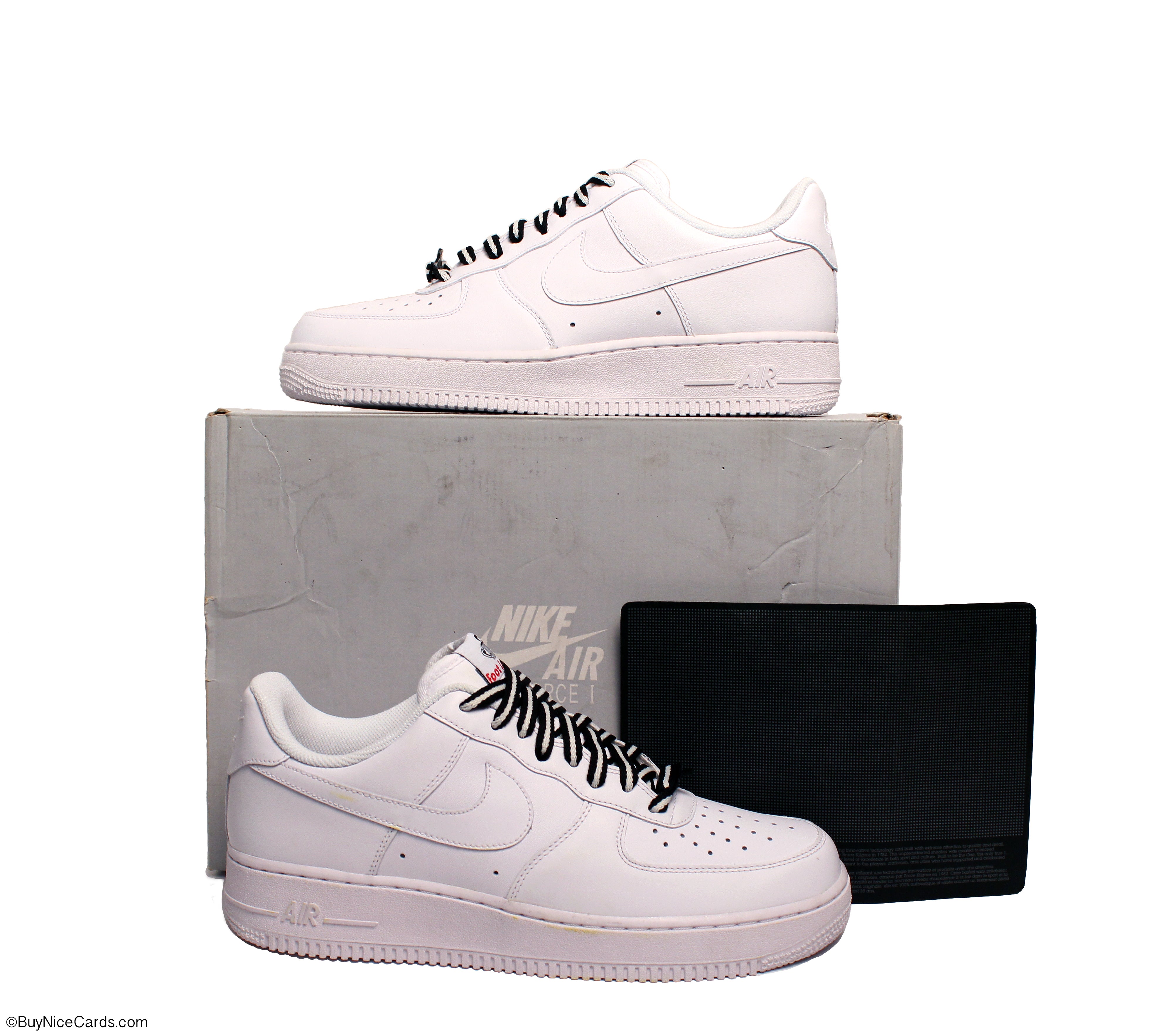 Nike '07 Air Force 1 White Locker 35th Anniversary Deadstock with Box & Authenticity Sz. 9 | Buy Nice Cards