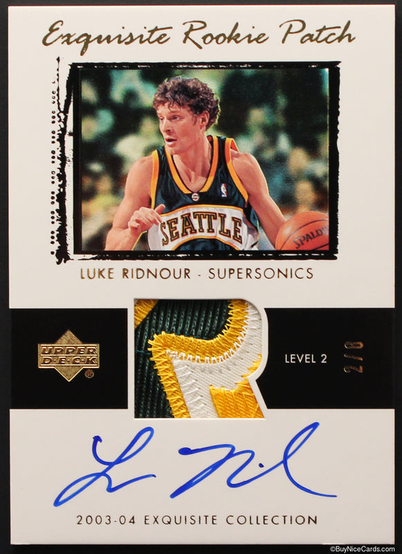 2003-04 Luke Ridnour Upper Deck Exquisite Level 2 Gold RC Rookie 