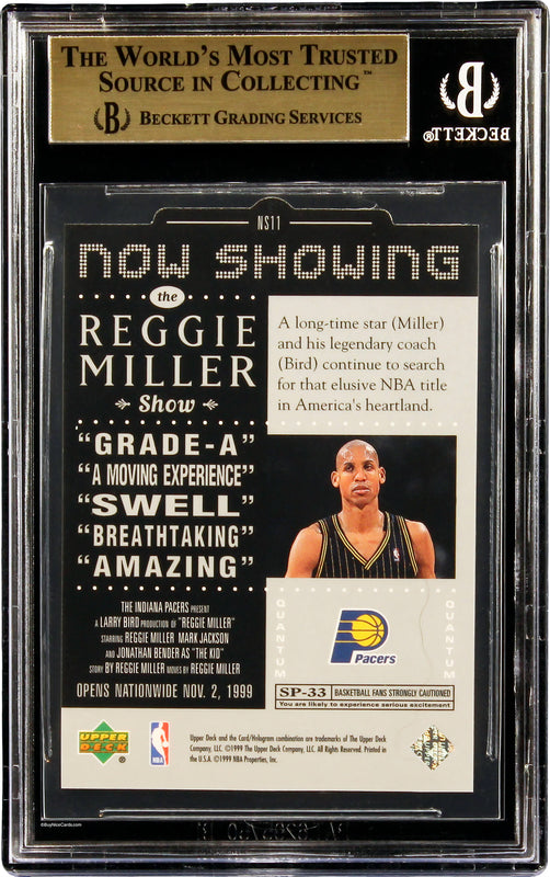 1999-00 Reggie Miller Upper Deck Now Showing SP #NS11 Die Cut /100