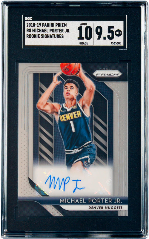 2018-19 Michael Porter Jr. Panini Prizm RC Rookie Auto #RS-MPJ SGC 