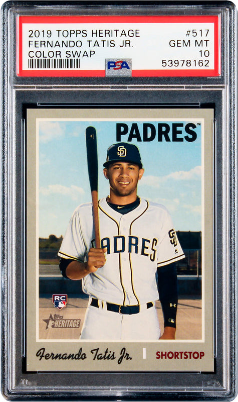 2019 Fernando Tatis Jr. Topps Heritage Color Swap RC Rookie #517