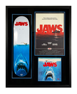 MATT FERGUSON 'Jaws' Offset Litho + Skate Deck + Spielberg LP Framed - Signari Gallery 