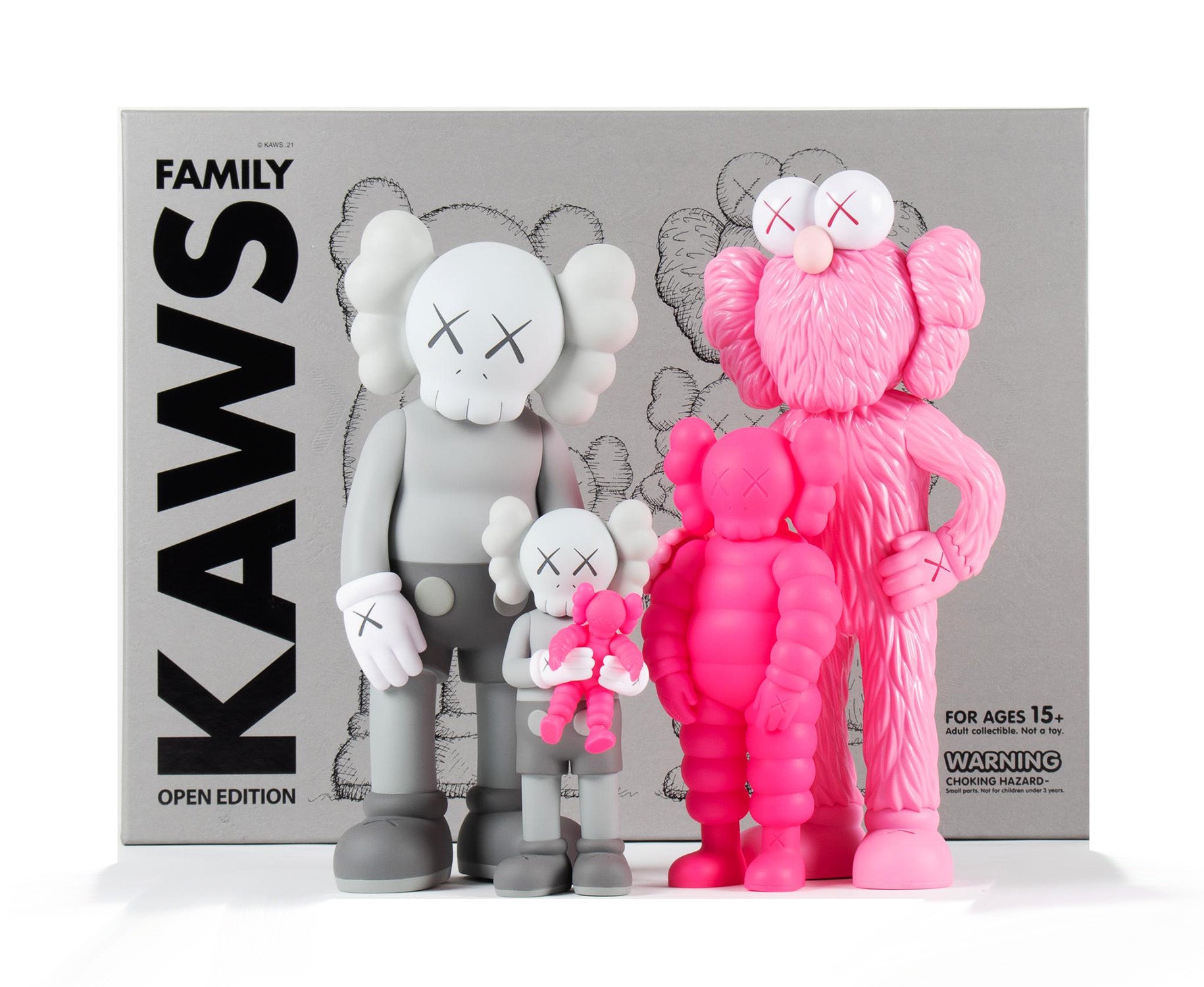 kaws family grey / pink / fluoro pink www.krzysztofbialy.com