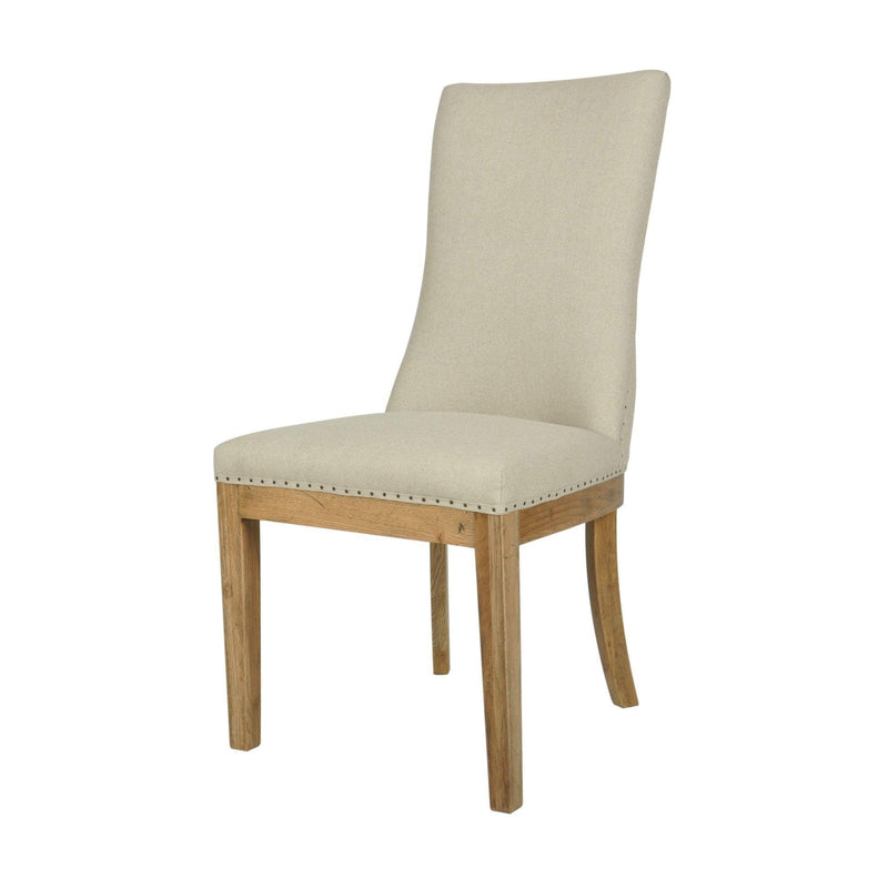 cream tufted dining chair