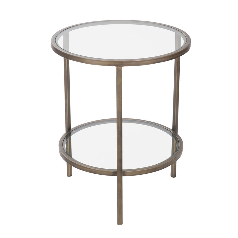 oval glass end table