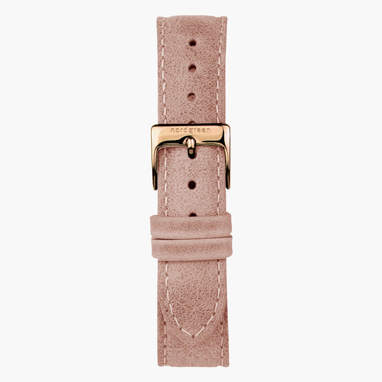 pink leather watch