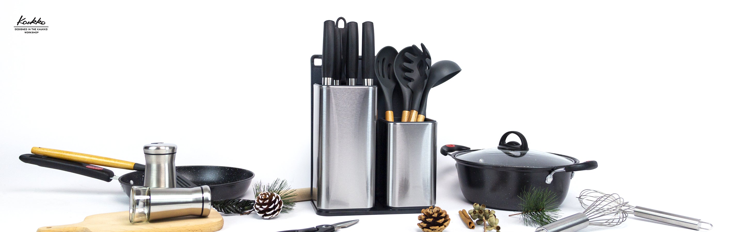 KAUKKO Stainless Steel Knife Holder, Modern Design Knife Block, Univer –  kaukko