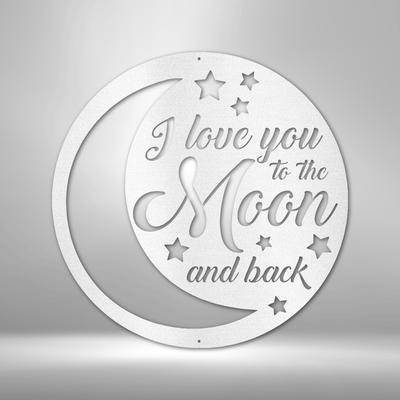 Metal Wall Art - To the Moon and Back