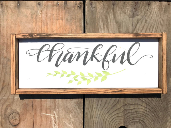 Thankful Fall Decor Wood Sign – RedRoanSigns