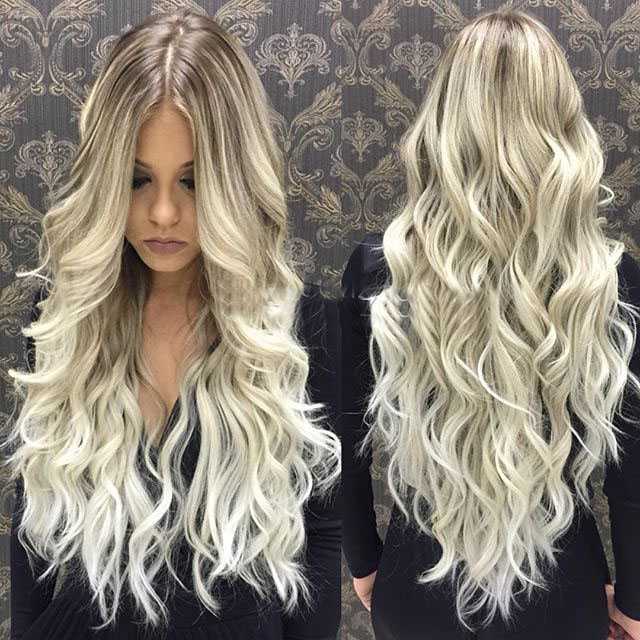 Long Highlight Blonde Human Lace Front Wigs Preplucked 150 Density 100