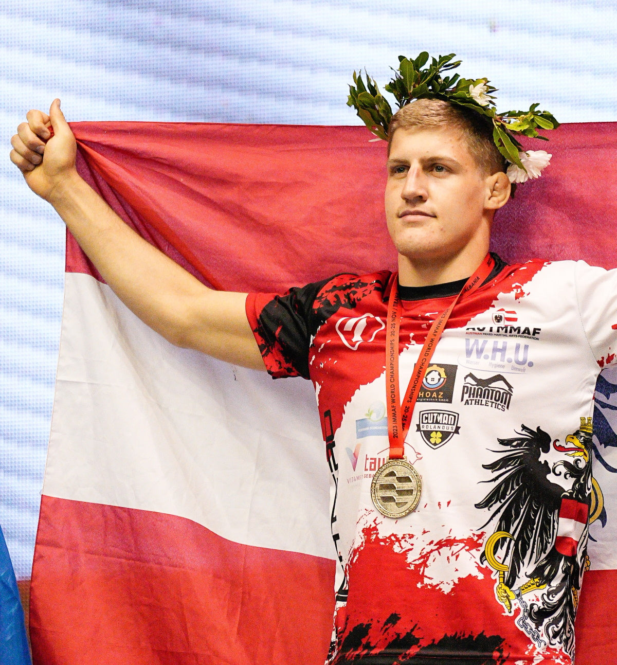 MMA Fighter Elias Erber beim Gewinn der Weltmeisterschaft