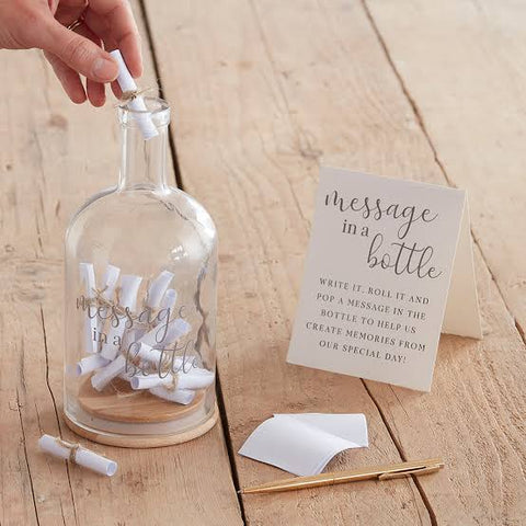 message in a bottle  for guests book