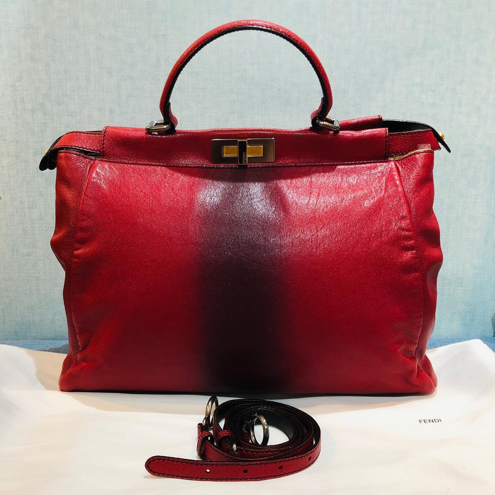 fendi peekaboo red