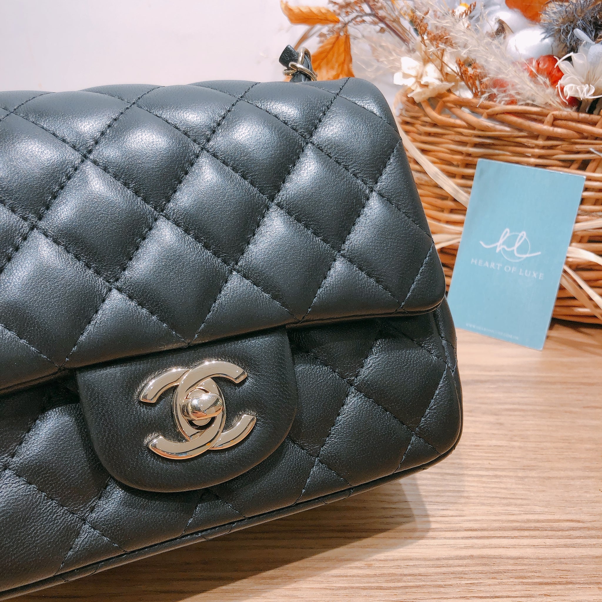 chanel mini square lambskin