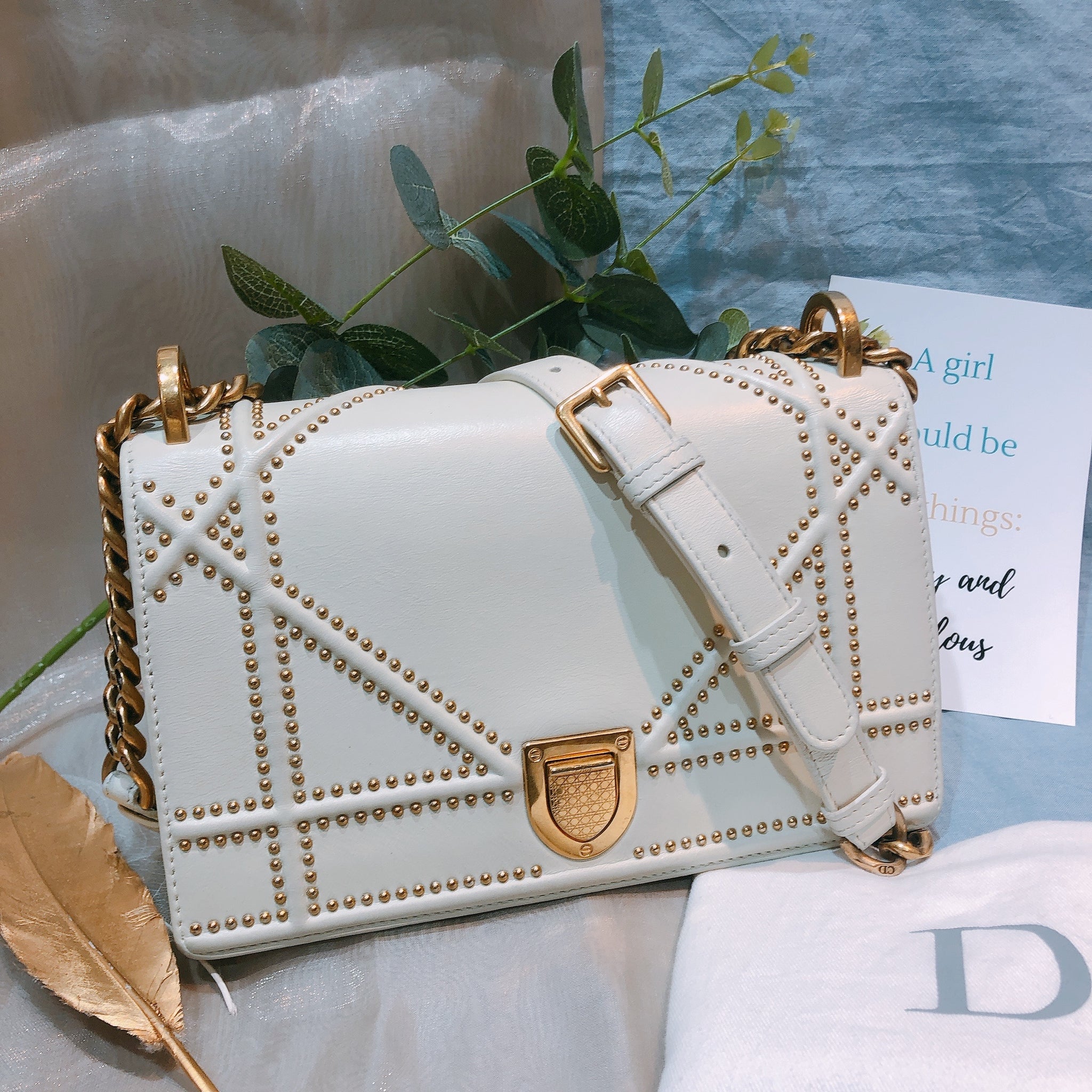 Dior Diorama Bag Calfskin White GHW 