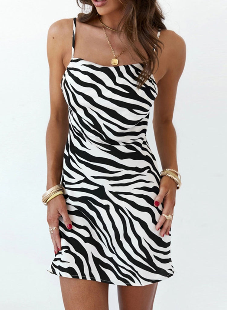 Women's Zebra Print Cami Bodycon Dress – Clorys