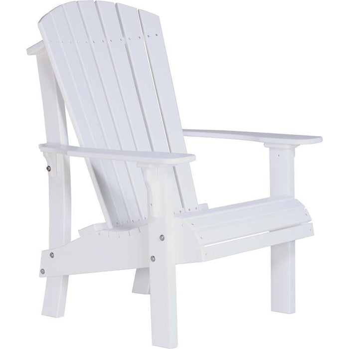 LuxCraft LuxCraft Royal Recycled Plastic Adirondack Chair White Adirondack Deck Chair RACW