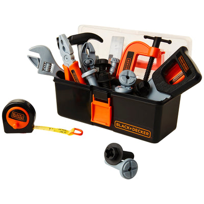 BLACK+DECKER Kids Tool Set Pretend Play Trunk with Tool Box