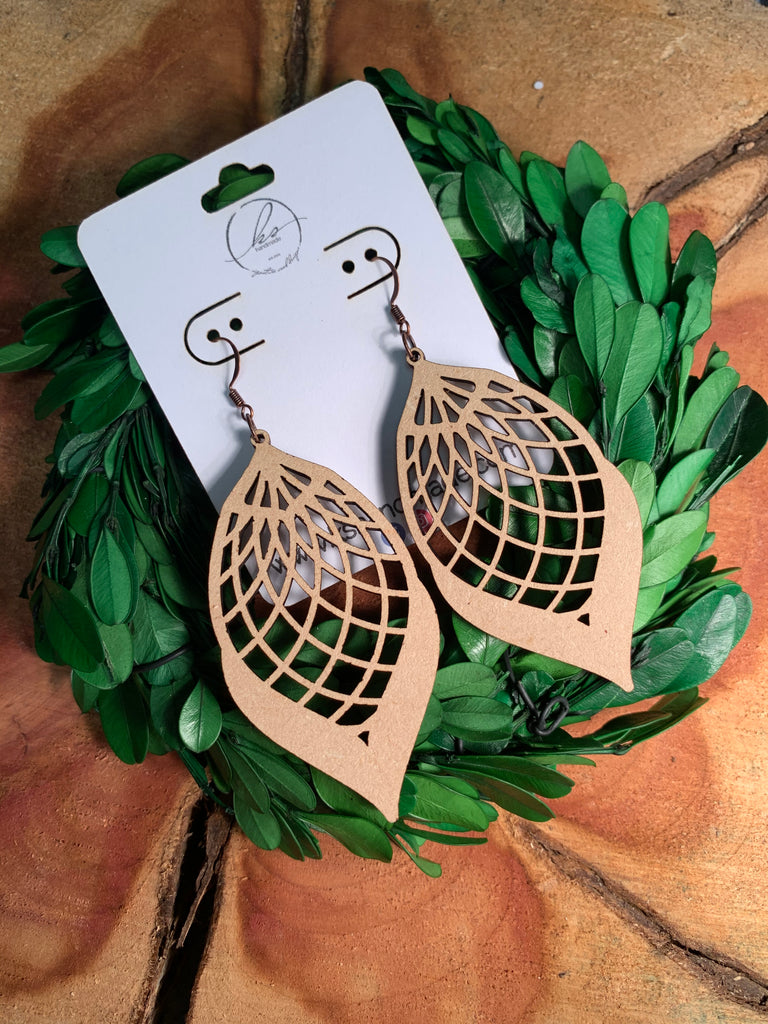 Laser Cut Wood Earrings - Artisan Find