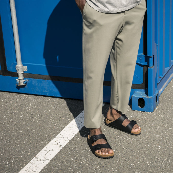 black birkenstocks on feet