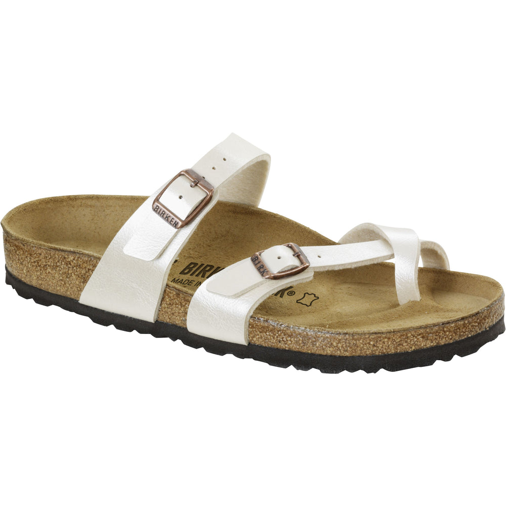 pearl white birkenstocks mayari