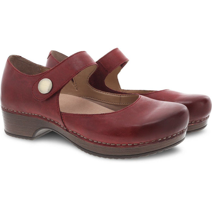 dansko red mary janes