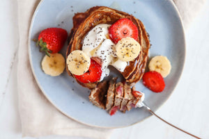 Banana & Strawberry Pancakes