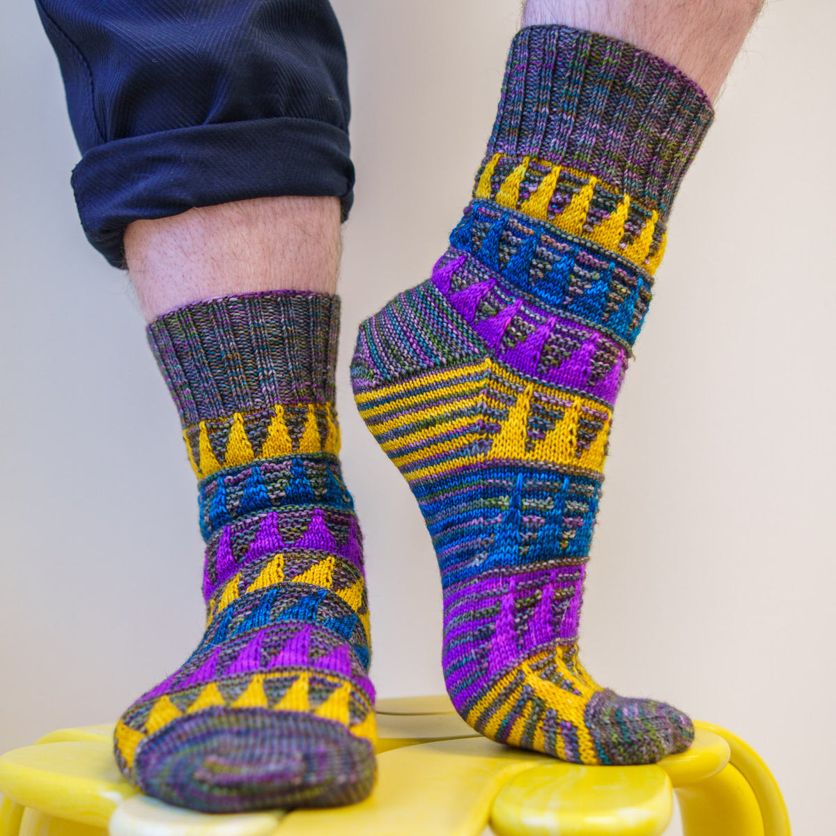 Modern Rainbow Socks No. 2 – Knitty McPurly, LLC