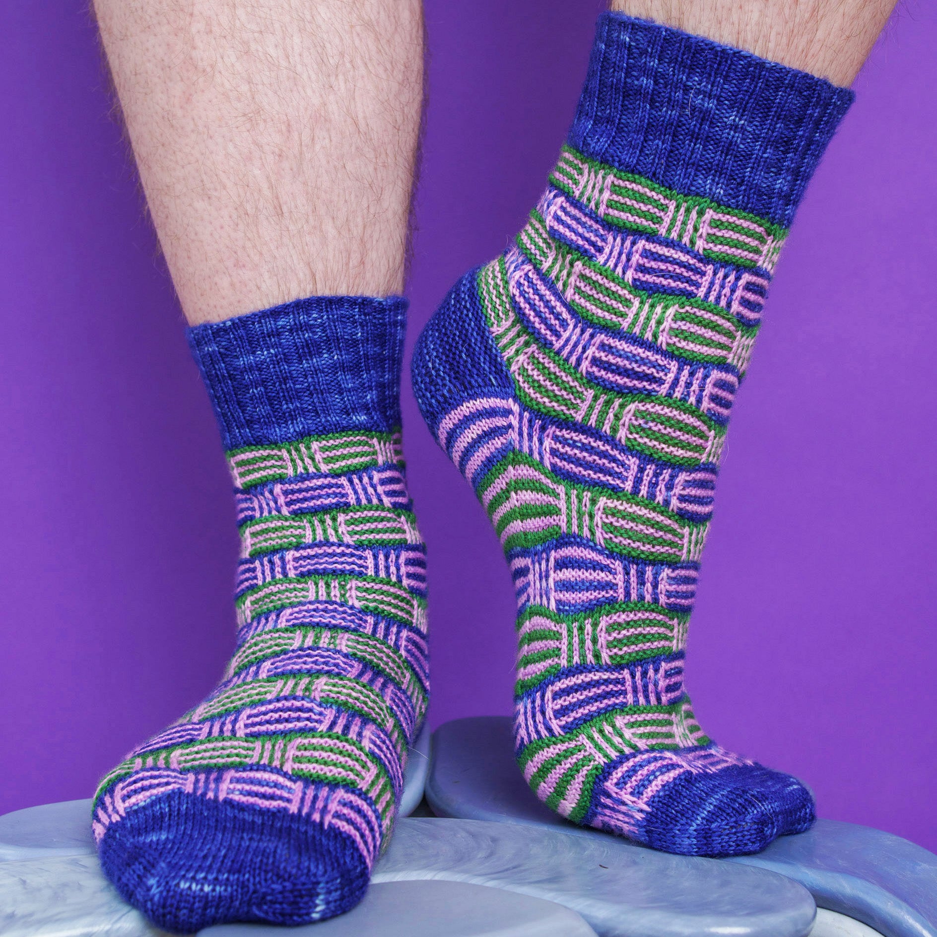 Striped Tiles Socks - Westknits