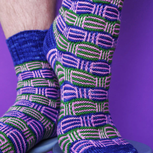 Striped Tiles Socks - Westknits