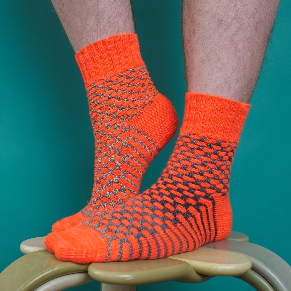 Cabled Trellis Socks