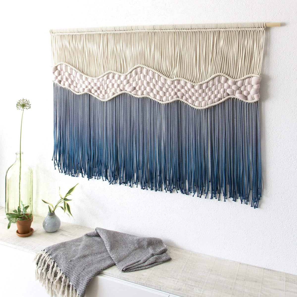 Extra Large Macrame Wall Hanging "Where The Waves Break"