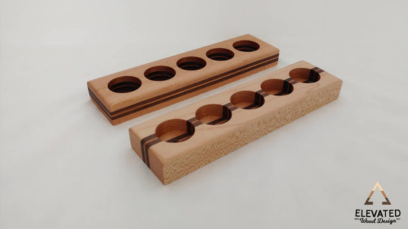 Essential Oil 15ml Tray Display  Fits 5 Layered Cherry, Walnut, and Maple Wood