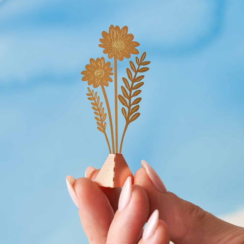 tiny bouquet of cosmos flowers