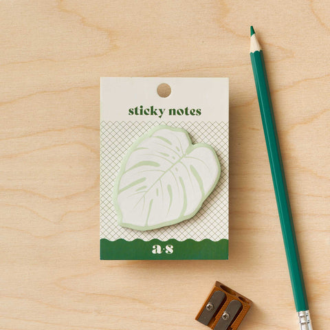 monstera leaf sticky notes for christmas secret santa