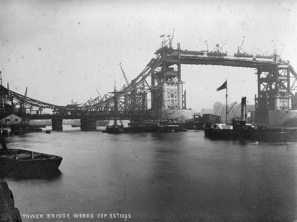 London Tower Bridge during Construction