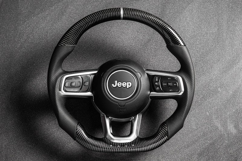 Jeep Wrangler JL (2018-Present) Carbon Sports Steering Wheel with Kahn -  Project Kahn