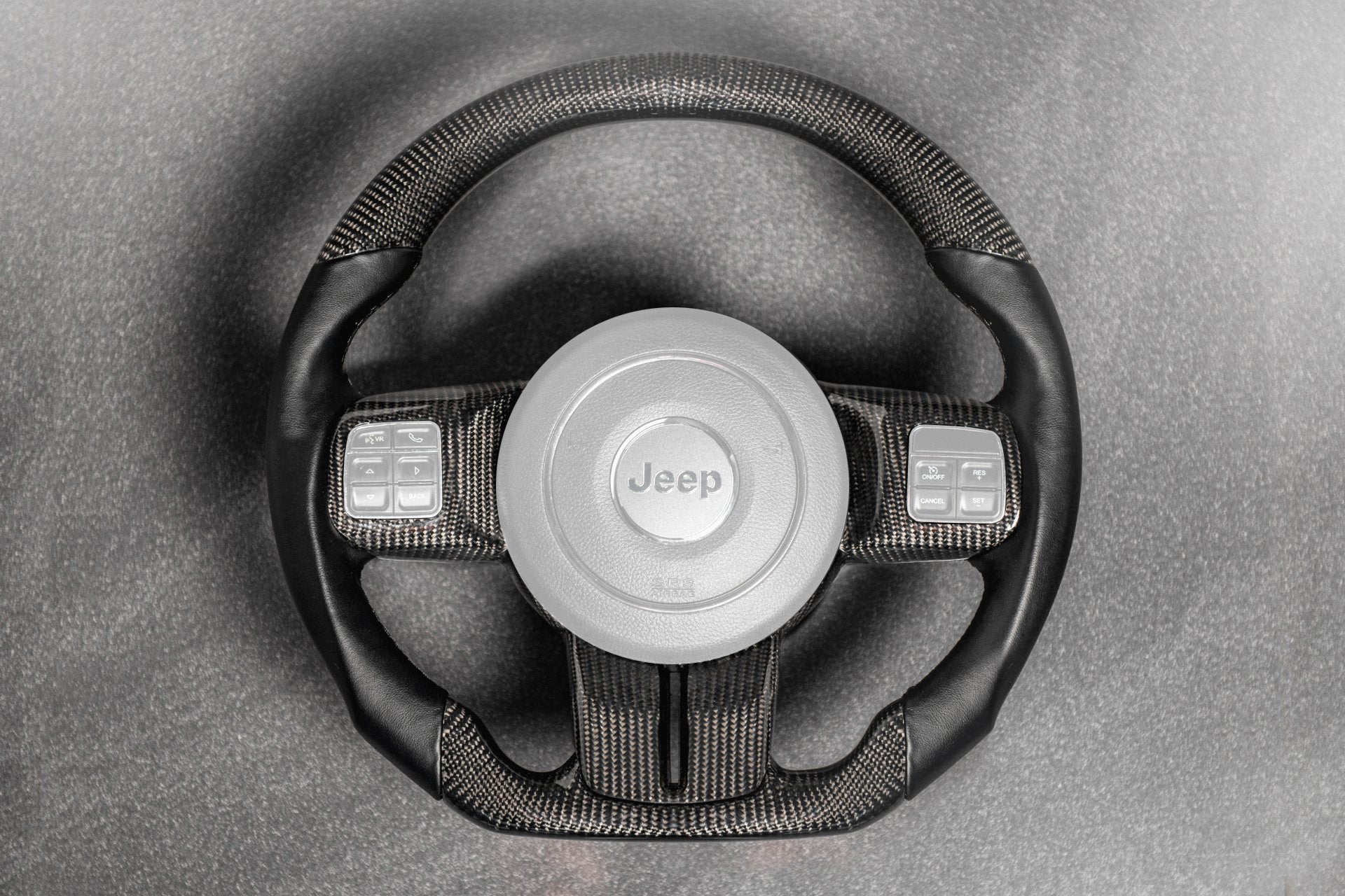 Jeep Wrangler JK (2011-2018) Twill Weave Exposed Carbon Steering Wheel -  Project Kahn