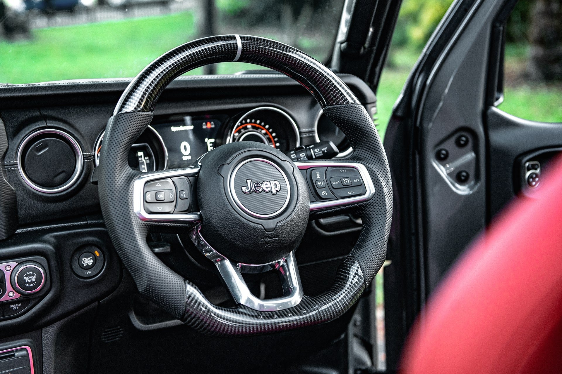 Jeep Wrangler JL (2018-Present) Carbon Sports Steering Wheel with Kahn -  Project Kahn