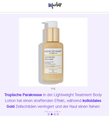 Lightweight Treatment Body Oil in Friday  Magazine