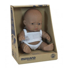 miniland hispanic baby boy doll