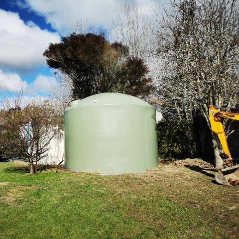 An Installation of mist Green Water Tank
